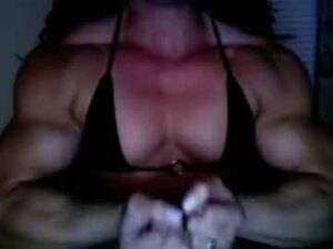Muscular Cam Model Shows Off Her Big Biceps